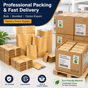 Sacs d'emballage en papier kraft <span class=keywords><strong>de</strong></span> qualité alimentaire, à ouverture facile latérale, pour chocolat, bonbons, <span class=keywords><strong>granola</strong></span>, vente au détail, en gros, OEM - Product Image 4