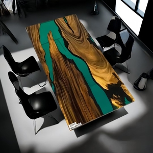 Walnuss Cedar River Design Massivholz Apartment Villa 4 Sitz Harz Schreibtisch Esstisch - Product Image 3