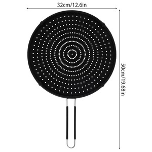 Protector universal redondo de silicona contra salpicaduras de aceite, antiadherente, para sartenes de todos los tamaños, protector de grasa para cocinar en la cocina. - Product Image 6