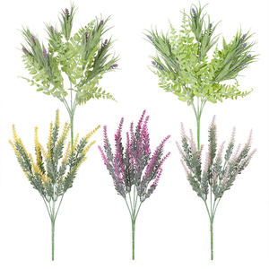 <span class=keywords><strong>Fiori</strong></span> artificiali in erba artificiale lavanda colorato floccato Bouquet <span class=keywords><strong>da</strong></span> giardino decorativo fatto <span class=keywords><strong>da</strong></span> te in <span class=keywords><strong>vaso</strong></span> disegno di simulazione fiore - Product Image 5