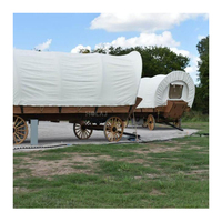 Tente de safari robuste en PVDF, imperméable, pour glamping, carrosse Conestoga, maison mobile pour camping, hôtel de vacances