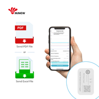 Sensor de Temperatura Programable Industrial IoT Inalámbrico para Cámaras Frigoríficas, Monitor de Temperatura con Etiqueta Adhesiva, Registrador de Datos