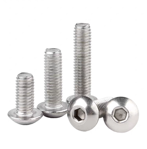 Tornillo Allen <span class=keywords><strong>de</strong></span> Cabeza Redonda <span class=keywords><strong>de</strong></span> Acero Inoxidable con Acabado Óxido Negro, Métrico, Precio <span class=keywords><strong>de</strong></span> Fábrica - Product Image 1