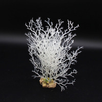 Ornement de corail artificiel avec base en résine lestée, plantes marines en plastique simulées pour aquarium