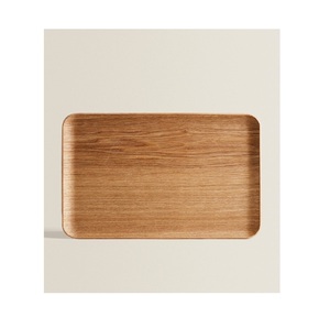 Bandeja de Madera para Servir, de Madera de Acacia Redonda, Calidad de Exportación, para Bodas, Fiestas, Restaurantes, Bandeja de Madera para Café - Product Image 2