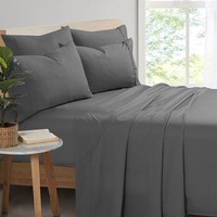 Parure de draps de luxe en polyester doux, 3/4 pièces, tailles Twin, King, Queen