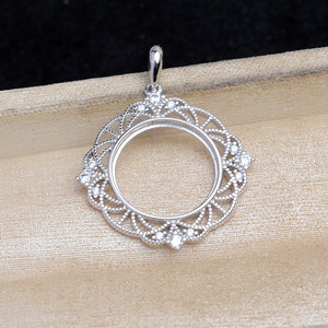 อุปกรณ์ทำเครื่องประดับเงินแท้ 925 รูปเปลือกหอยม้า ฐานกลวง สำหรับไข่มุก 3 มม. ผลิตภัณฑ์กึ่งสำเร็จรูป ขนาด 15.5-15.7 มม. 1 ชุด - Product Image 3