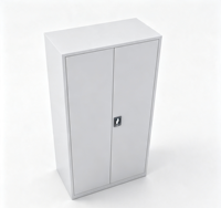 Armoire de classement métallique à 2 portes verrouillables, structure KD, pour bureau, avec étagères réglables, vente en gros usine