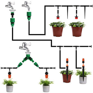 Kit d'irrigation goutte à goutte micro 40m, 8 trous, goutteur à débit réglable, atomiseur de jardin, système de refroidissement par brumisation pour tuyau 4/7mm - Product Image 2