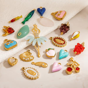 Dijes de Acero Inoxidable para Joyería DIY, Colgantes de Corazón, Pez, Fresa y Durazno, Accesorios para Manualidades y Regalos Unisex - Product Image 2