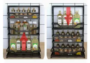 3 Tier Wall Mount Metal Black Adjustable Seasoning Organizer Spice Rack Storage Holder Pantry Shelf For Countertop