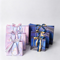 Bolsa de Papel Elegante para Compras con Cinta Decorativa, Ideal para Regalos de Cumpleaños y Festivales, Fabricación de Cintas