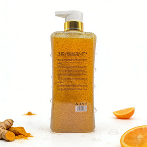 Gel Douche Exfoliant au Curcuma et Vitamine C Effet Blanchissant Intense Contrôle du Sébum Hydratant pour Peaux Foncées - Product Image 6