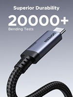 Câble de charge rapide en nylon USB-C Gen2 240W 10 Gbps avec sortie vidéo 4K 60 Hz pour téléphones iOS et Android 17/16/15 Pro Max