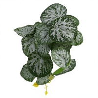 Décoration murale écologique en feuilles de bégonia artificielles, texture réaliste, verdure pour terrarium de reptiles