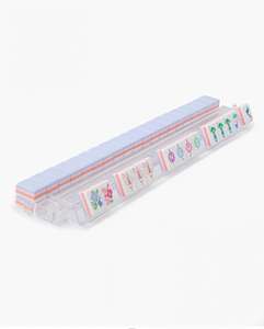 Fichas de Mahjong Rosadas Americanas de Lujo, Tablero de Melamina Acrílica Morada, Juego de Mesa Familiar para 4 Personas, Regalos - Product Image 4