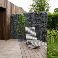 Caisse gabion en fil galvanisé 1x1x1m, treillis soudé galvanisé à chaud et revêtu de PVC pour la lutte contre les inondations, les murs de soutènement, les clôtures de jardin et l'aménagement paysager