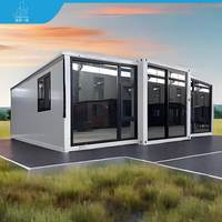 Vente en gros d'usine, maison préfabriquée modulaire de luxe bon marché de 20 pieds, 40 pieds, 4 chambres, pliable, maison miniature australienne, maison conteneur extensible