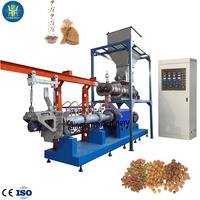 Croquettes équilibrées chien chat nourriture Double vis extrudeuse Machine 304 acier inoxydable entièrement automatique engrenage ligne de production de base