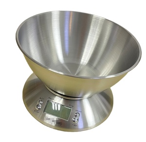 전자 음식 무게 규모 스테인레스 스틸 주방 규모 큰 그릇 타이머 5kg LCD - Product Image 1
