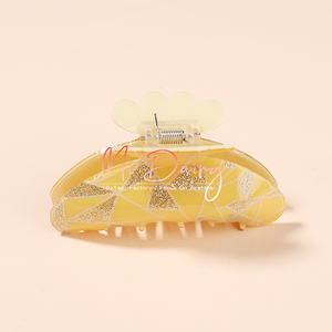 Mi Dairy-Pinzas para el pelo acrílicas de 90x48mm, accesorios para el cabello de gran tamaño con forma de cangrejo y <span class=keywords><strong>purpurina</strong></span>, estilo INS, 223439 - Product Image 2