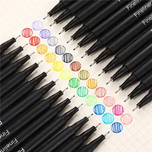 36 pcs 전문 사무실 학교 0.4mm fineliners 학습 색상 번호 만화 디자인 전문 컬러 펜 04031