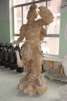 Taille réelle le grand guerrier romain grec historique Antique marbre pierre Statue Figure Sculpture pour la décoration de jardin extérieur
