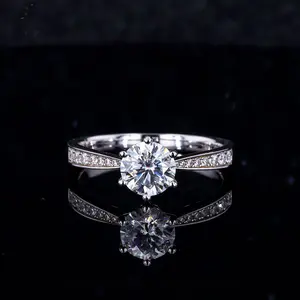 2023 Nieuwe Verlovingsring Groothandel Moissanite Ringen S925 18K Goud Sterling Zilveren Dame Moissanite Ring Voor Bruiloft