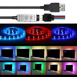 Hot Sale Popularity <b>Controllable</b> TV Backlight <b>RGB</b> Color Changing Light Strings Kit Smart Led Strip 5050 for PVC IP65 - Product Image 6