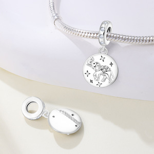 จี้รูปช้างทองแดงสีขาวขายดี งานดีไซน์เฉพาะระดับไฮเอนด์ สำหรับทำสร้อยข้อมือ DIY ขายส่ง เครื่องประดับสำหรับผู้หญิง - Product Image 5