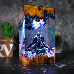 Lampe en résine Star <span class=keywords><strong>Wars</strong></span> Darth Vader, lumière de nuit créative, personnage de film 3D, décoration de bureau, article cadeau pour amis, personnalisable - Product Image 1
