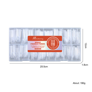 TSZS 150 pièces Formes d'ongles françaises double usage 15 tailles pour extension de polygel Réutilisables <span class=keywords><strong>Faux</strong></span> ongles pour manucure à domicile et en salon - Product Image 6