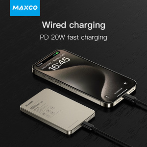 Maxco 15w elegante caricatore magnetico Wireless PD20W Power Bank portatile 5000mah <span class=keywords><strong>per</strong></span> <span class=keywords><strong>smartphone</strong></span> - Product Image 3