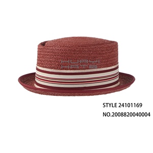 Huayihats Verano Moda Estilo Rafia Trenza Sombreros de paja <span class=keywords><strong>Porkpie</strong></span> Sombreros para viajes y playa - Product Image 3