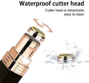 <b>Mini</b> Female Face Hair Shaving Tool Electric <b>Lipstick</b> Portable Painless Facial Hair Removal For Women Rechargeable With Led Light - Product Image 5