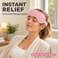 Bandeau réutilisable pour thérapie chaude/froide avec billes de gel pour soulager les maux de tête, les migraines, le stress et la douleur – Masque facial chaud et froid