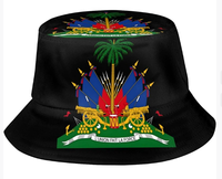 Ensemble de breloques drapeau d'Haïti tendance et très demandé, avec t-shirt, chapeau et pendentif carte d'Haïti, pour femmes et hommes unisexe