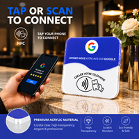 Carte de commentaires Google personnalisable avec code QR NFC 213 215, carte adhésive noire mate avec support adhésif