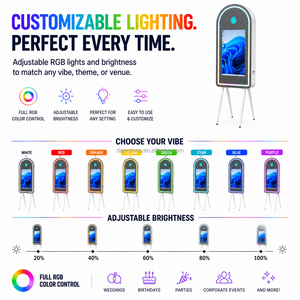 Cabina de Fotos con Espejo de 55-32 Pulgadas, Cabina de Fotos con Espejo DIY, Cabina de Fotos Digital Portátil para Selfies, <span class=keywords><strong>Máquina</strong></span> de Fotos para Bodas, <span class=keywords><strong>Alquiler</strong></span> para Fiestas de Cumpleaños - Product Image 3