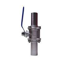 Vanne à boisseau sphérique manuelle à pince en acier inoxydable, jointée PTFE, pour eau basse pression et température normale, DN10-DN100, débit 0-100L/min, ODM