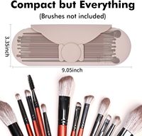 Porte-pinceau de maquillage de voyage Portable fermeture éclair cosmétique écologique pinceaux en Silicone essentiels pour une application en déplacement