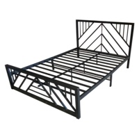 Cadre de lit moderne en acier sur mesure, taille King/Queen, durable, ensemble de meubles de chambre à coucher pour hôtel et appartement