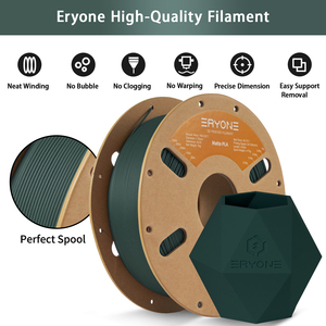 Filamento per Stampante 3D ERYONE 1.75mm 1kg, Colori Multipli PLA Opaco per Stampa 3D Verde/Rosso/Bianco/Nero/Blu/Grigio - Product Image 4