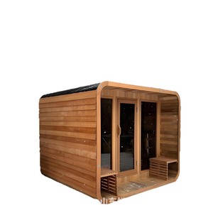 Sauna extérieur traditionnel en <span class=keywords><strong>bois</strong></span> massif pour 4/6 personnes, cabine <span class=keywords><strong>de</strong></span> sudation en cèdre rouge pour 4 personnes - Product Image 3