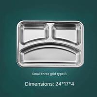 Plateau alimentaire rectangulaire en acier inoxydable de qualité commerciale, plateau de service robuste pour restaurant et buffet, plateau alimentaire en métal