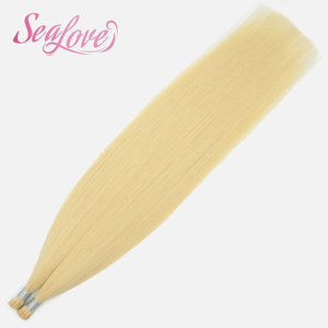 Cheveux naturels de bonne qualité, couleur naturelle, cuticules alignées, <span class=keywords><strong>micro</strong></span>-liaisons, cheveux humains, kératine, pointes en I, pour femmes - Product Image 2