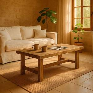Premium Solid Natural Wood Modern <b>Coffee</b> <b>Table</b> Unique Design for Living Room Hotel Apartment Furniture - Product Image 6