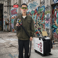 Machine de décapage de rouille au laser à fibre pulsée certifiée CE, portable et manuelle, pour le nettoyage des surfaces métalliques industrielles, des oxydes et de la peinture
