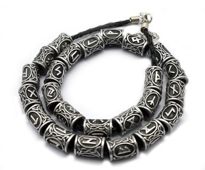 Juego de 24 Uds. De runas vikingas de bronce antiguo, cuentas de Metal hechas a mano, regalo para brujería, adivinación, meditación, principiantes, Vikingo Shui - Product Image 3