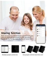 Para Tuya 2-Touch WiFi Interruptor de luz inteligente Alexa Alice Compatibilidad 433MHz RF Sensor de pared Cristal 10A Mejora tu vida inteligente EU